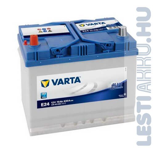VARTA E24 Blue Dynamic Autó Akkumulátor 12V 70Ah 630A Japán Bal+ (570413063)