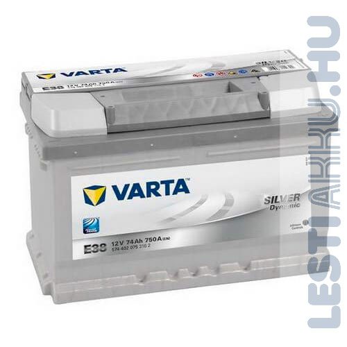 VARTA E38 Silver Dynamic Autó Akkumulátor 12V 74Ah 750A Jobb+ (574402075)