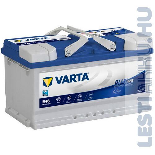 VARTA E46 Blue Dynamic EFB Autó Akkumulátor 12V 75Ah 730A Jobb+ (575500073)