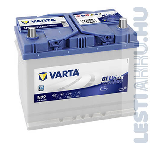 VARTA N72 Blue Dynamic EFB Autó Akkumulátor 12V 72Ah 760A Japán Jobb+ (572501076)