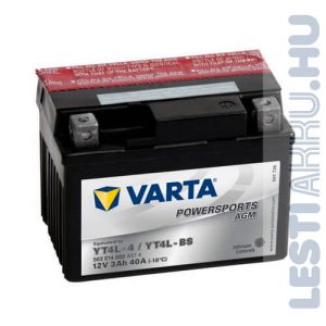 VARTA Powersports AGM Motor Akkumulátor YT4L-BS (YTX4L-BS) 12V 3Ah 40A Jobb+ (503014003A514)