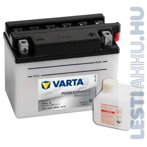 VARTA Powersports Freshpack Motor Akkumulátor YB4L-B 12V 4Ah 50A Jobb+ (504011002A514)