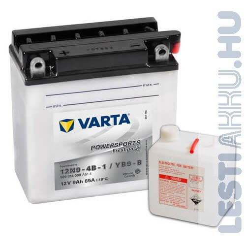 VARTA Powersports Freshpack Motor Akkumulátor YB9-B (12N9-4B-1) 12V 9Ah 85A Bal+ (509014008A514)