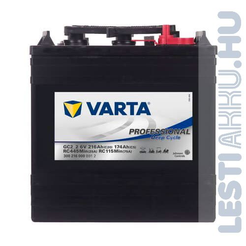 Varta Professional Deep Cycle Golf Cart DS meghajtó akkumulátor GC2_2 6V 216Ah jobb+ (300216000B912)
