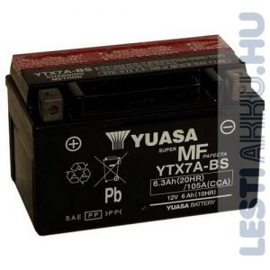 YUASA Motor Akkumulátor YTX7A-BS 12V 6Ah 105A Bal+